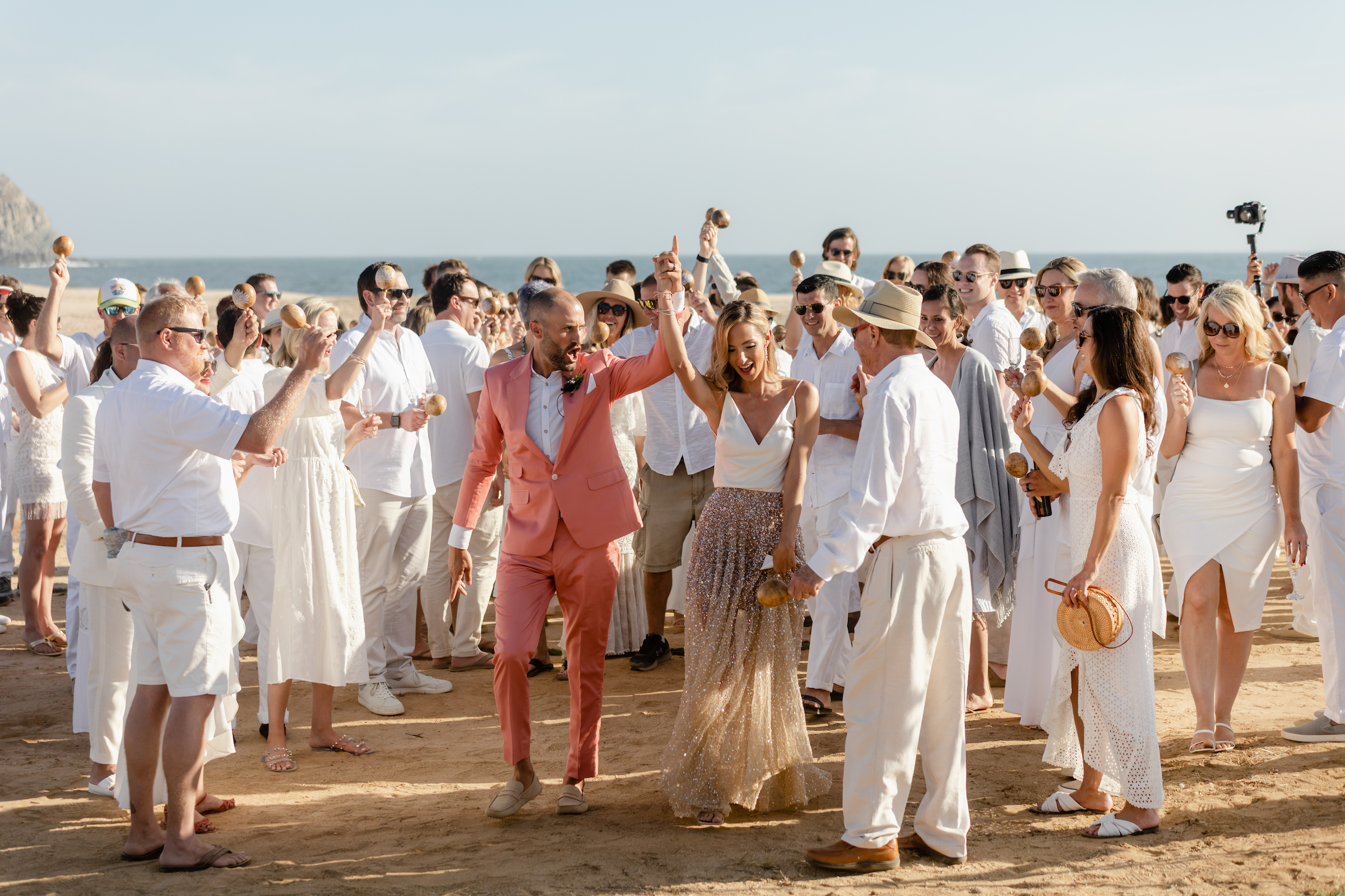 White beach wedding in Todos Santos Mexico